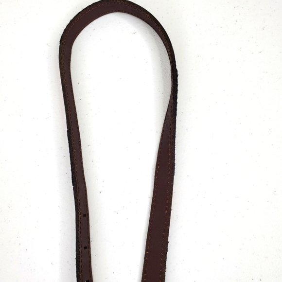 Fossil Leather Patchwork Snake Print Skinny Belt Size Small Retro Colorblock - Picture 10 of 15